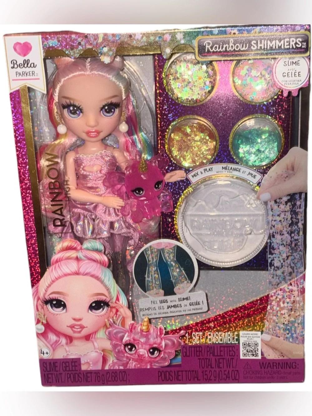 Rainbow High Rainbow Shimmers with Slime - Bella, Pink 11